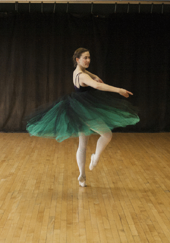 A ballet Tutu made in the romantic style